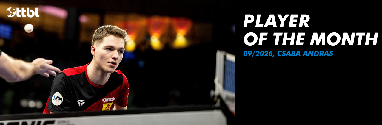 The “TTBL Player of the Month” for September: Csaba Andras (TTC OE Clarity Telefonie Systeme Bad Homburg)