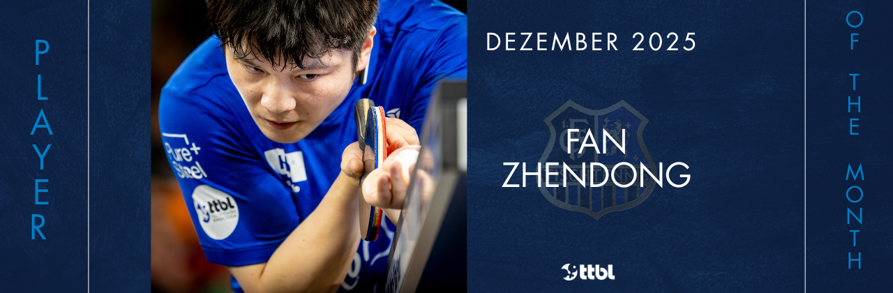 Der „TTBL-Spieler des Monats Dezember“: Fan Zhendong (1. FC Saarbrücken-TT)